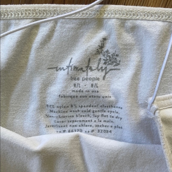 Free people intimately White Spaghetti Strap crop Top - Picture 2 of 2